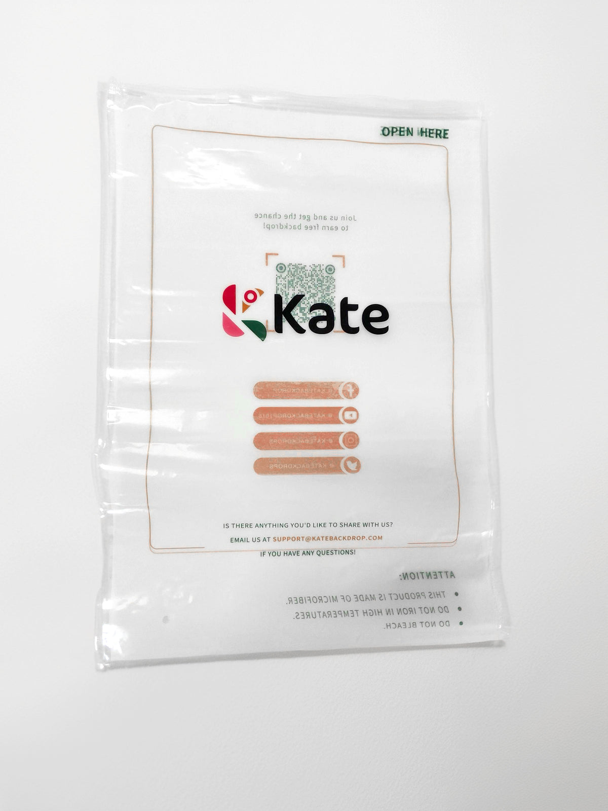 Kate 布製の背景 ビニール袋 包装袋