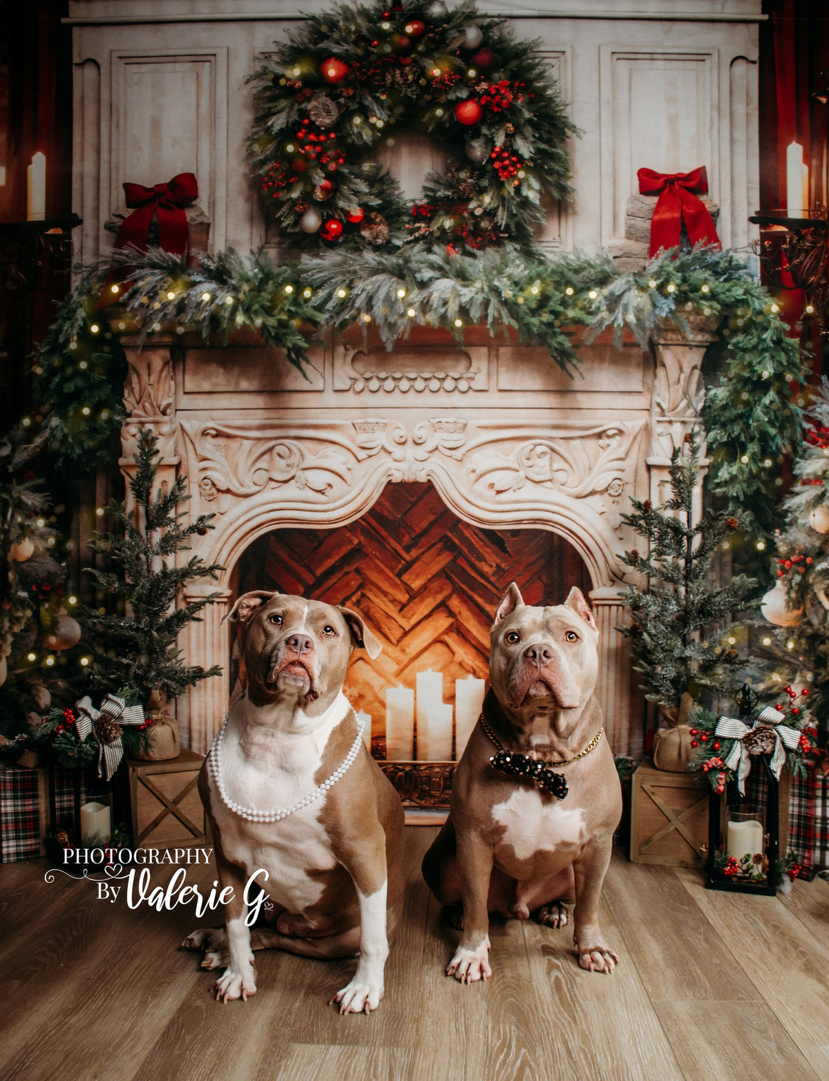 Kate クリスマス 煙突 キャンドル 赤 背景 写真撮影 Designed by Emetselch