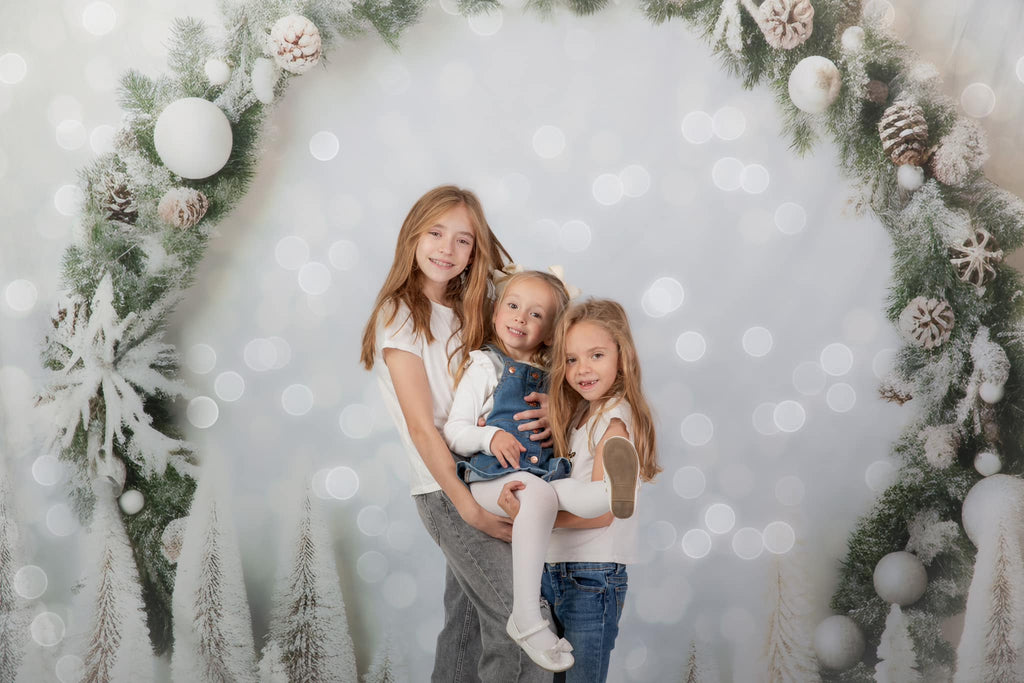 Kate 白 クリスマス ボケ味 誕生日 背景 写真撮影用