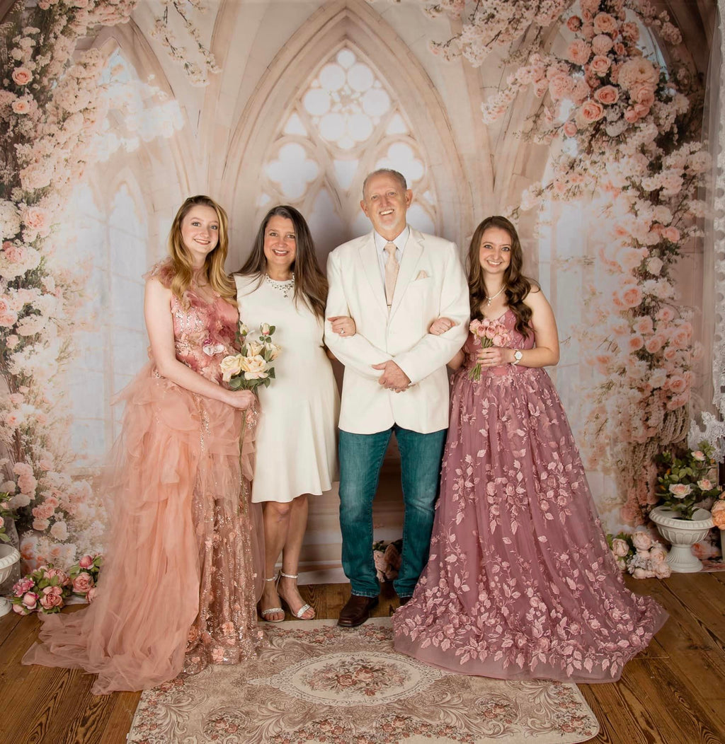 Kate 春白い花 窓 結婚背景 にEmetselch設計