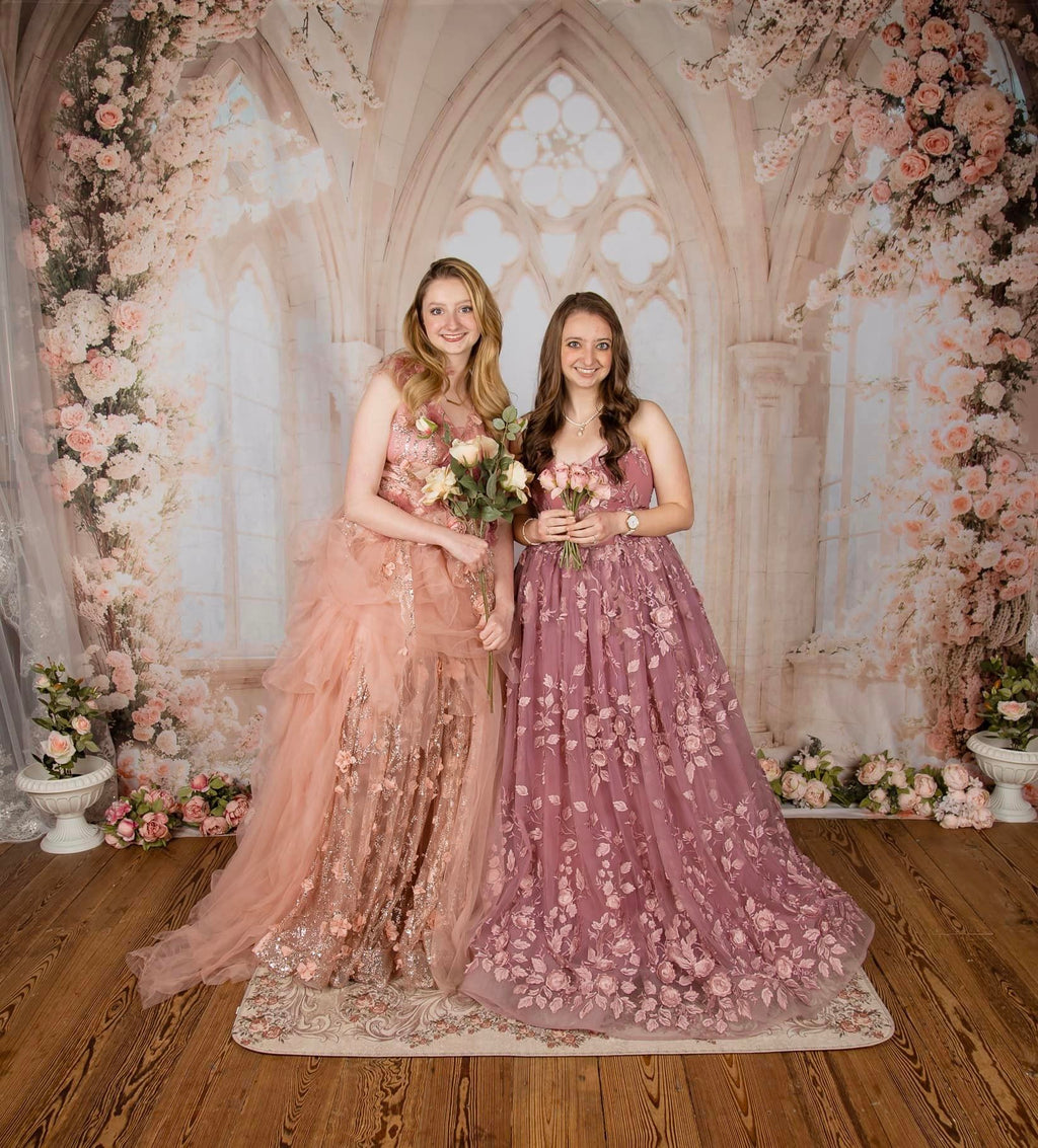 Kate 春白い花 窓 結婚背景 にEmetselch設計