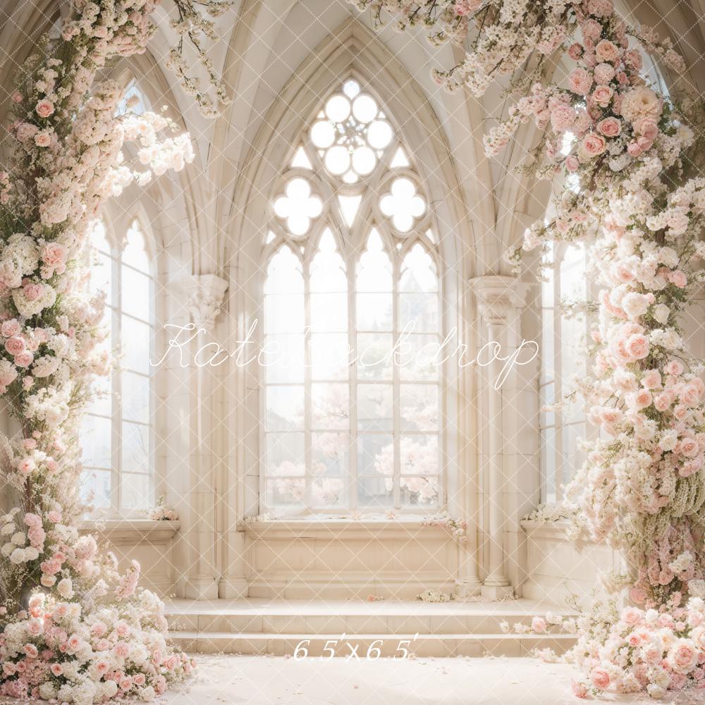 Kate 春白い花 窓 結婚背景 にEmetselch設計