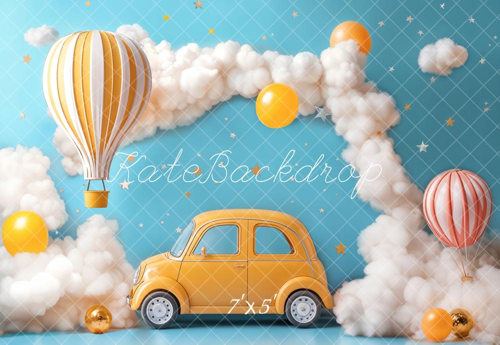 Kate ケーキスマッシュ 気球 車 雲 プリント背景 Emetselchデザイン