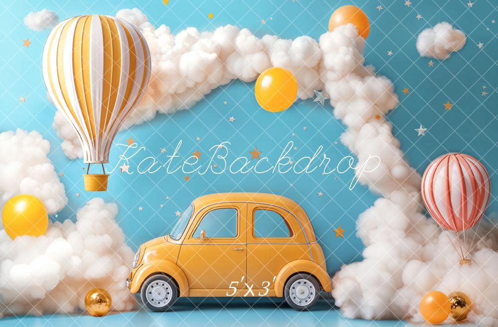 Kate ケーキスマッシュ 気球 車 雲 プリント背景 Emetselchデザイン