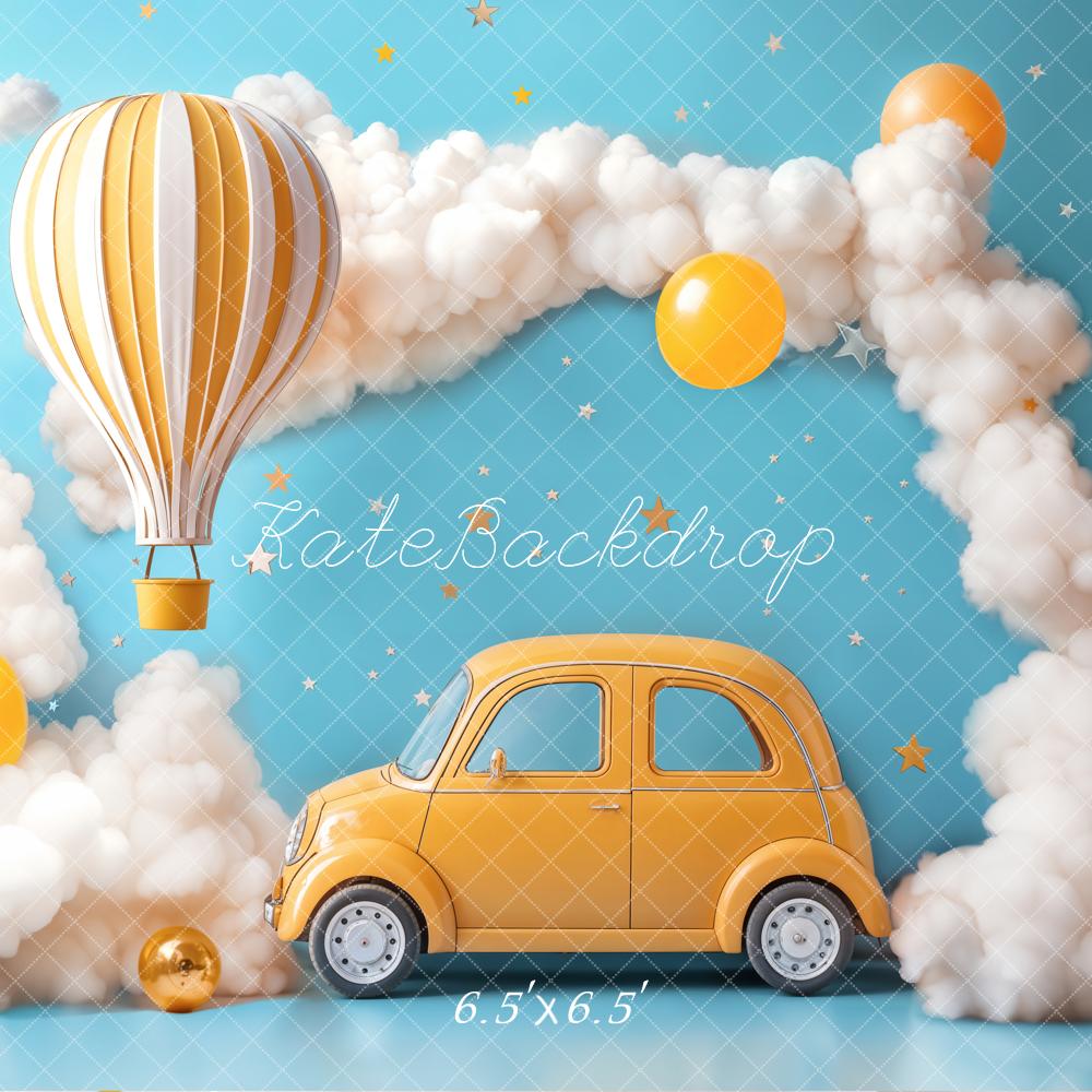 Kate ケーキスマッシュ 気球 車 雲 プリント背景 Emetselchデザイン