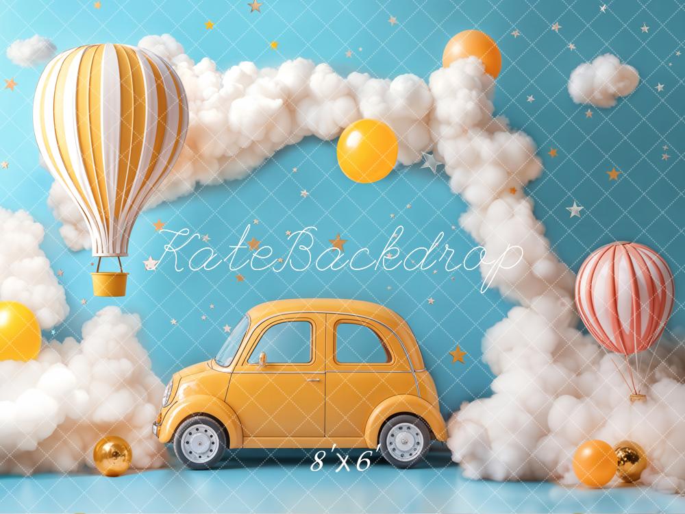Kate ケーキスマッシュ 気球 車 雲 プリント背景 Emetselchデザイン