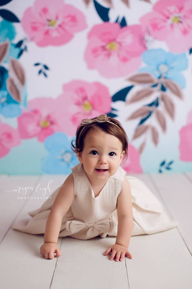 Kate レトロな春の花のケーキスマッシュ子供背景 のデザインですJFCC