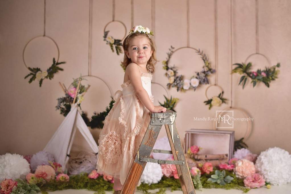kate春の花キャンプ子供の背景布 写真撮影用