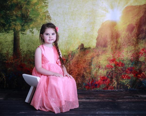 写真撮影のためのKate夏の絵画ヴィンテージ日の出背景