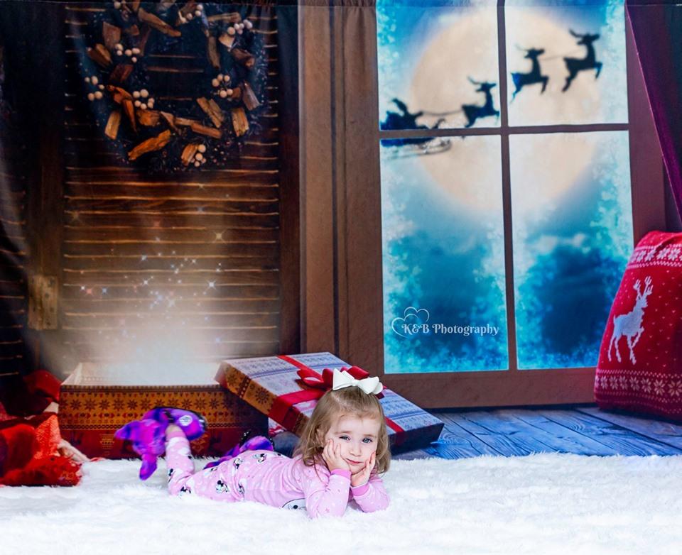 Kate 写真撮影のための木々を背景にクリスマス冬のワンダーランド