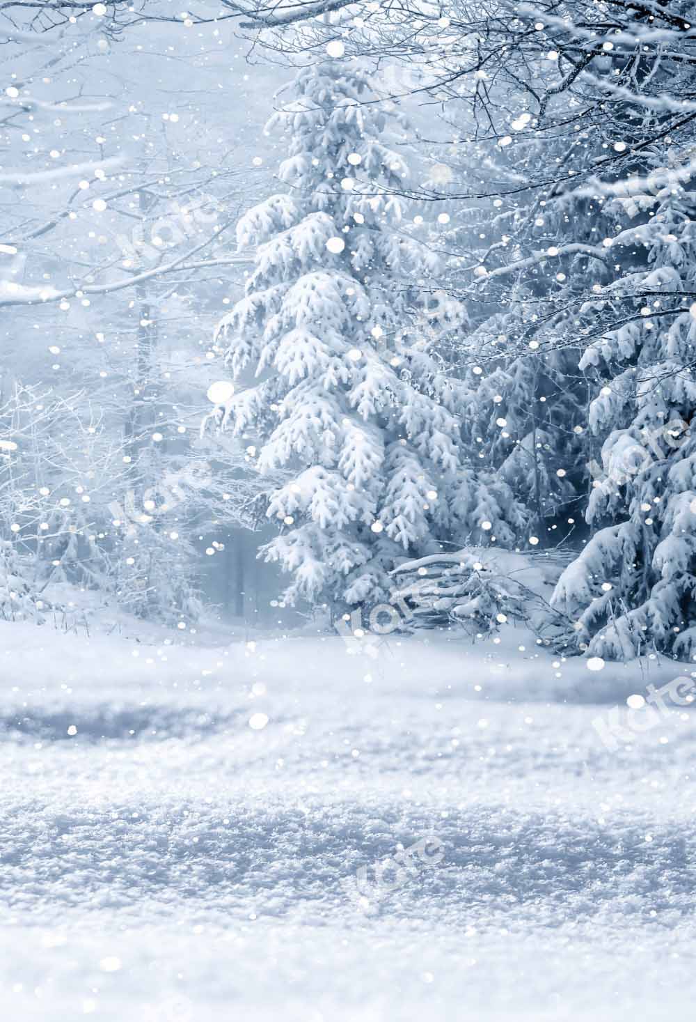 kate冬の雪に覆われた森のモザイクの背景Chain設計