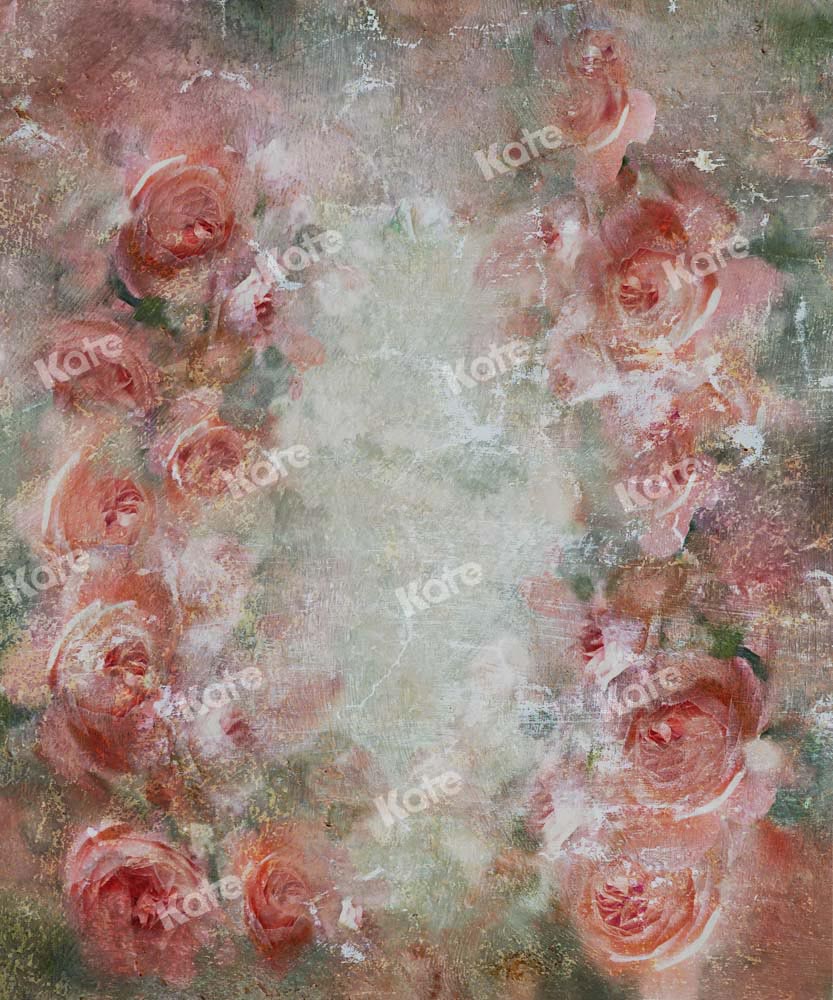 Kate油絵花の背景ヴィンテージ手描きテクスチャ GQによって設計