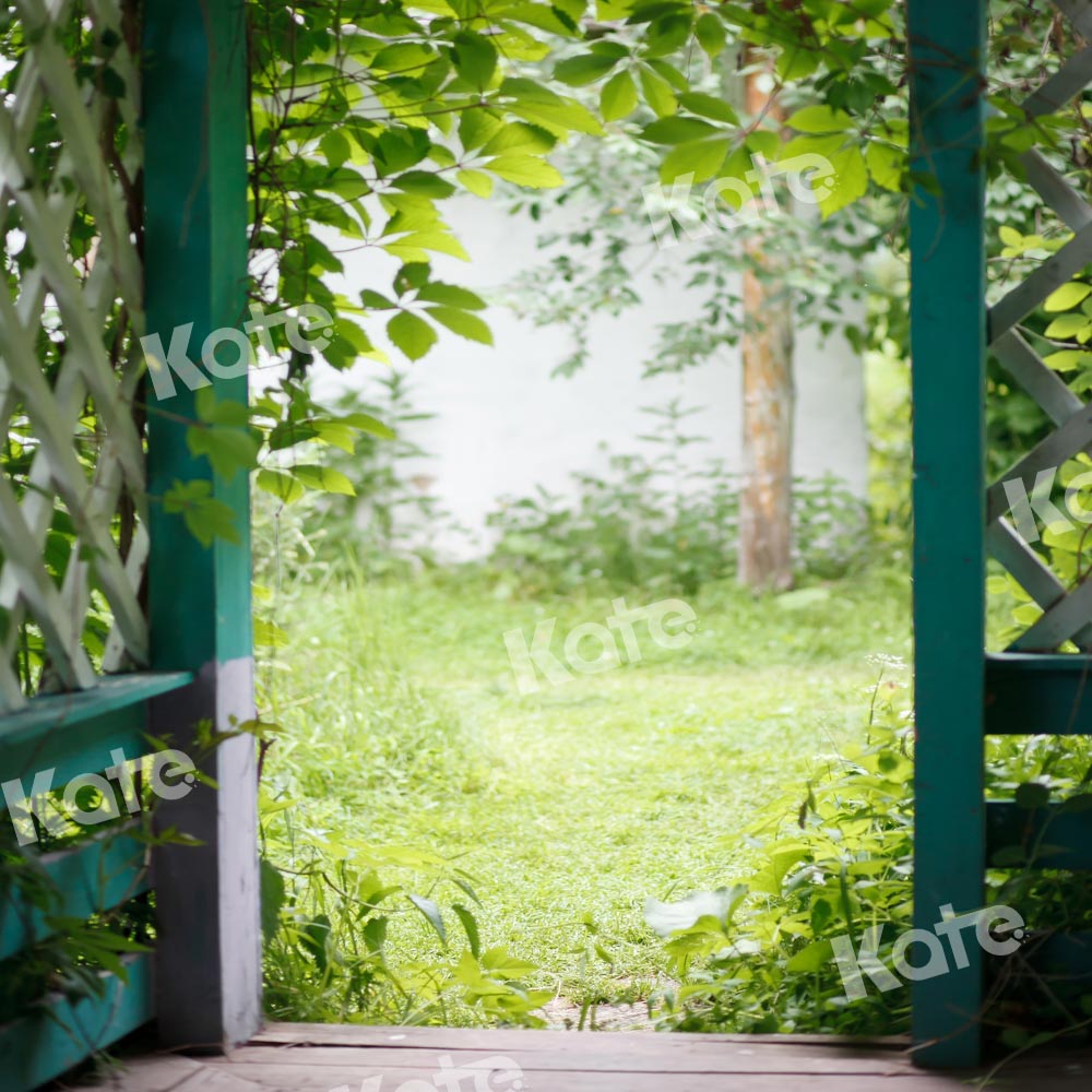 Kate春の緑の植物の背景Emetselch設計