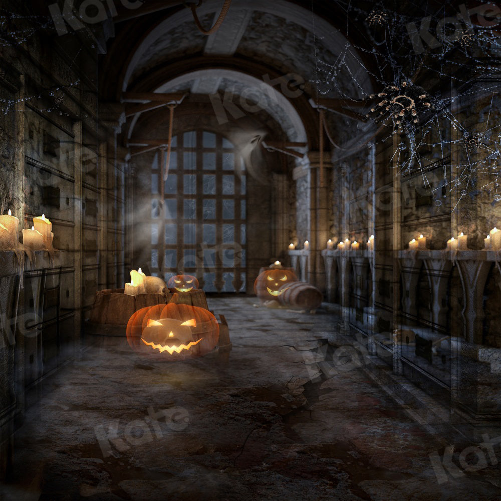kate写真撮影のためのハロウィーンの背景カボチャの幽霊
