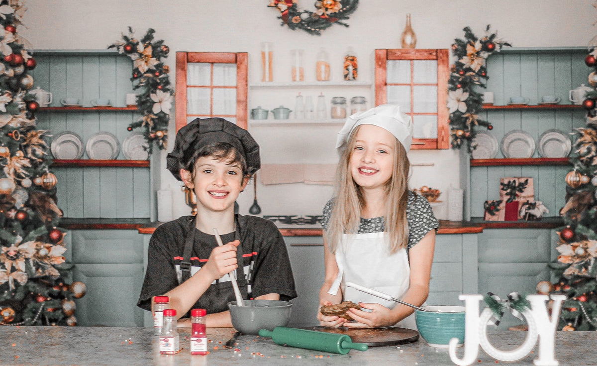 写真撮影のためのkateクリスマスクローゼットの背景青