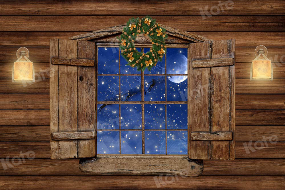 Kate クリスマスの窓のシーンの背景木造住宅Chain Photography設計