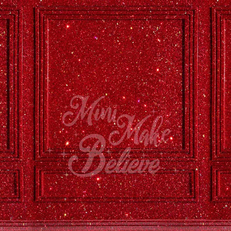Kate 赤いキラキラの壁の背景Mini MakeBelieve設計