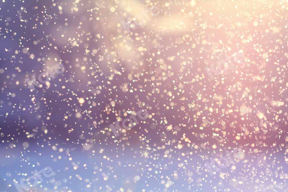 Kate ボケの冬の背景雪が降る設計された Chain Photography