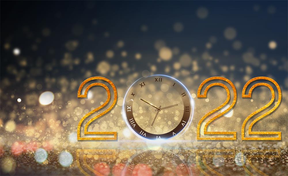 Kate 明けましておめでとうございます背景ゴールデン2022時計の背景