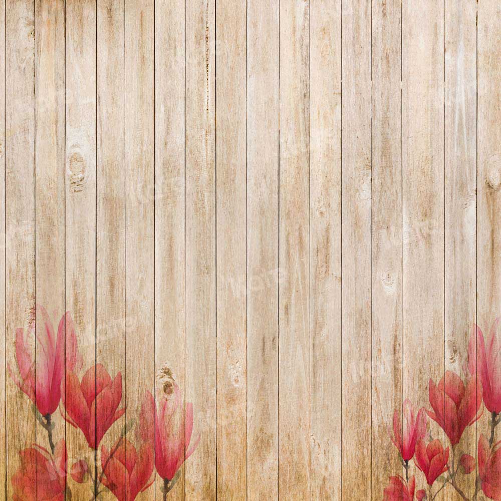 Kate春の花の背景木目背景Chain Photography設計