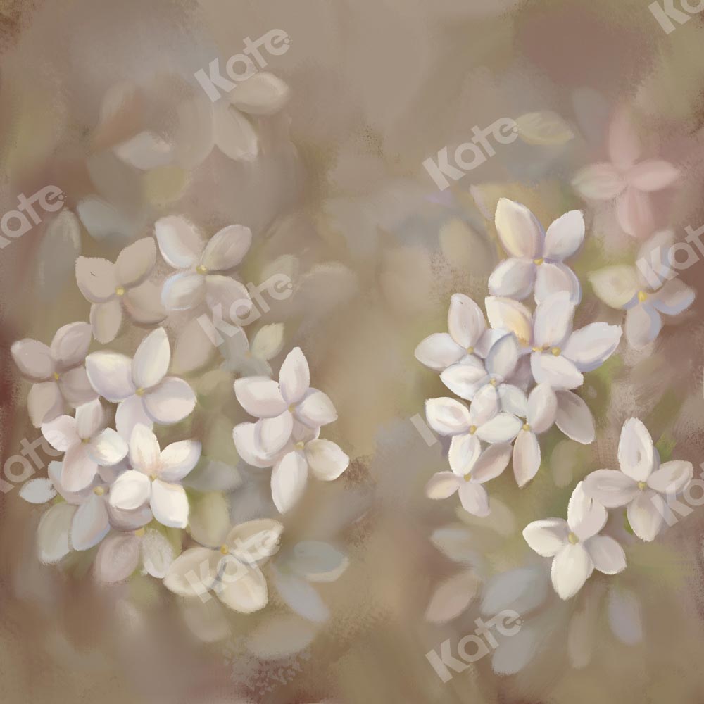 kate手描きの花アートの背景GQ設計