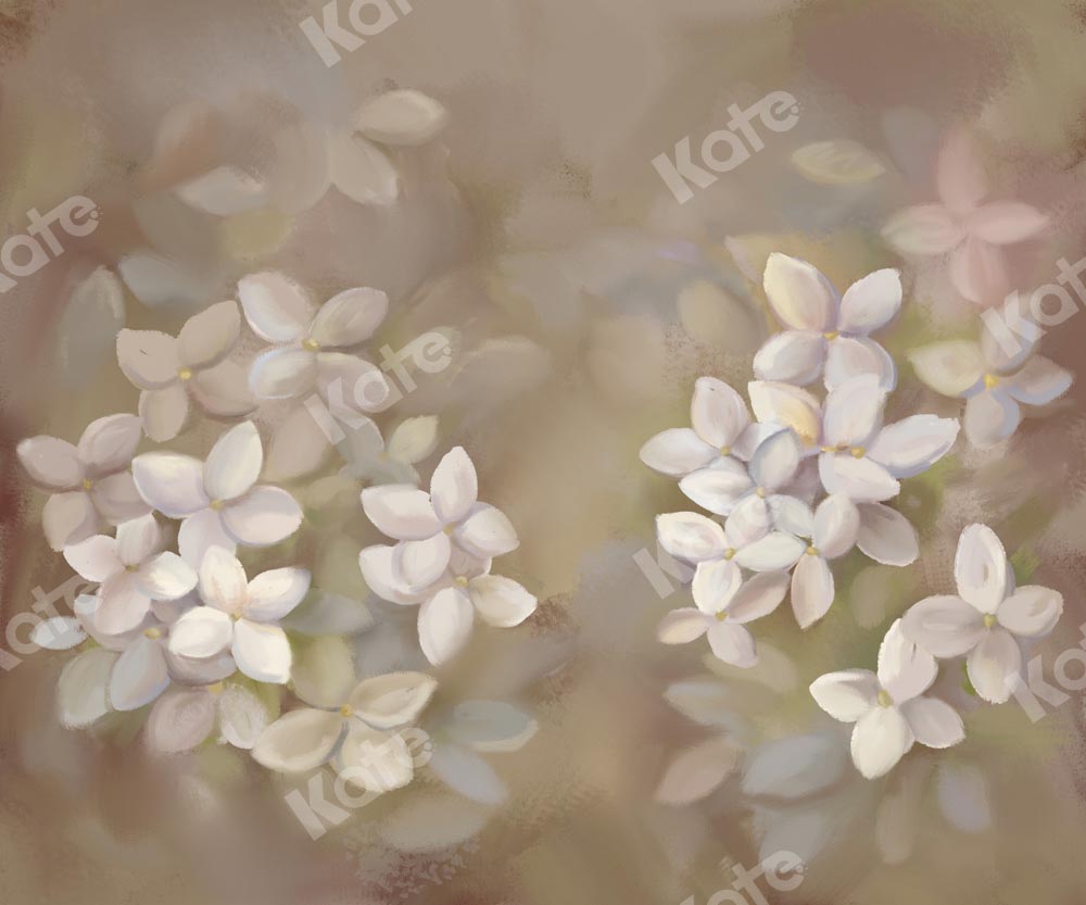 kate手描きの花アートの背景GQ設計