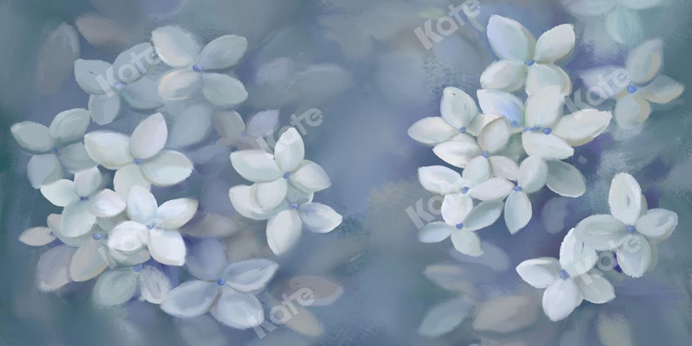 kate花アートブルー背景手描きGQ設計