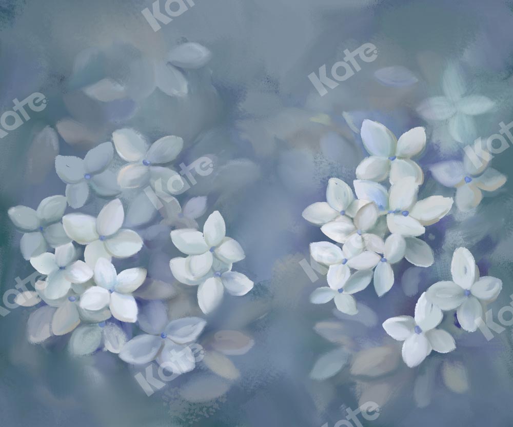 kate花アートブルー背景手描きGQ設計