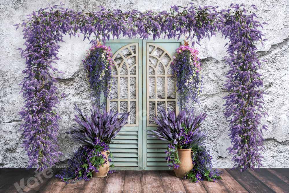 kate春紫の花の背景の部屋のドアEmetselch設計