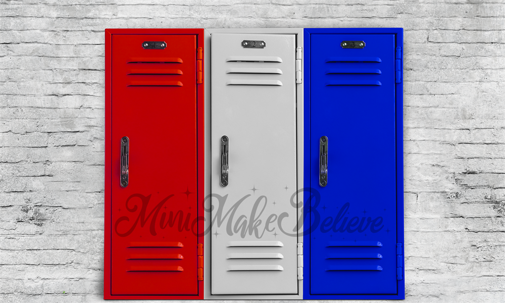 Kateカラフルな学校の背景ジムロッカーMini MakeBelieve設計