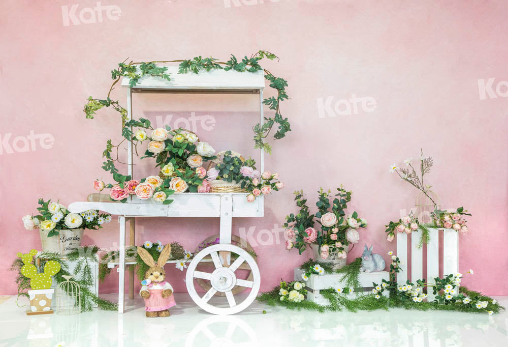 Kate春/イースターピンクの抽象的な花の背景Emetselchデザイン