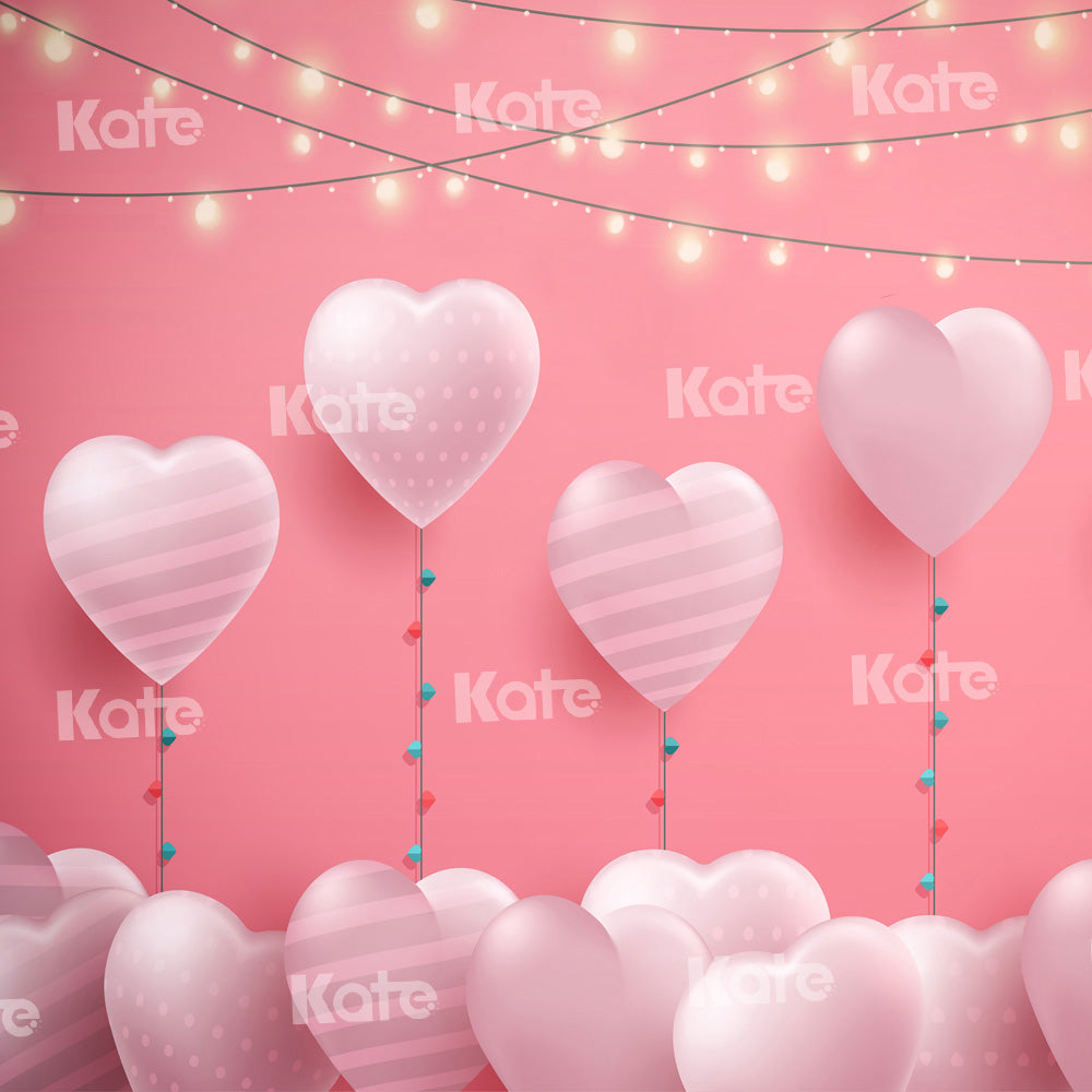 Kateハートバルーン背景ピンクライトChain Photography