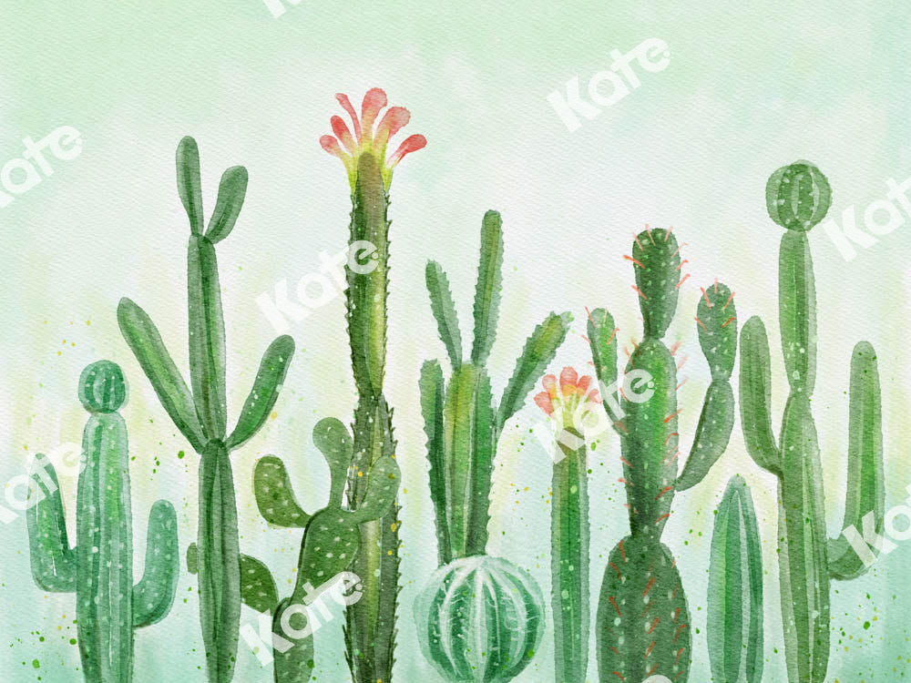 Kate緑の植物サボテンの背景Uta Mueller設計