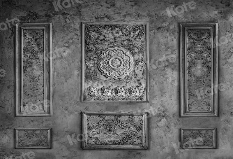 Kate写真撮影のための灰色のヴィンテージの壁の背景パターン
