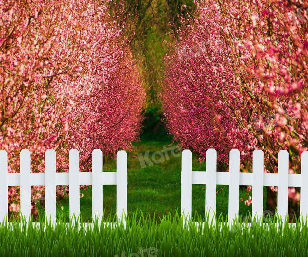 Kate森の手すり草春の花の背景Emetselchデザイン