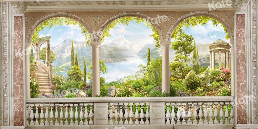 Kate川ハネムーン建物アーチ自然の風景川の背景Chainデザイン
