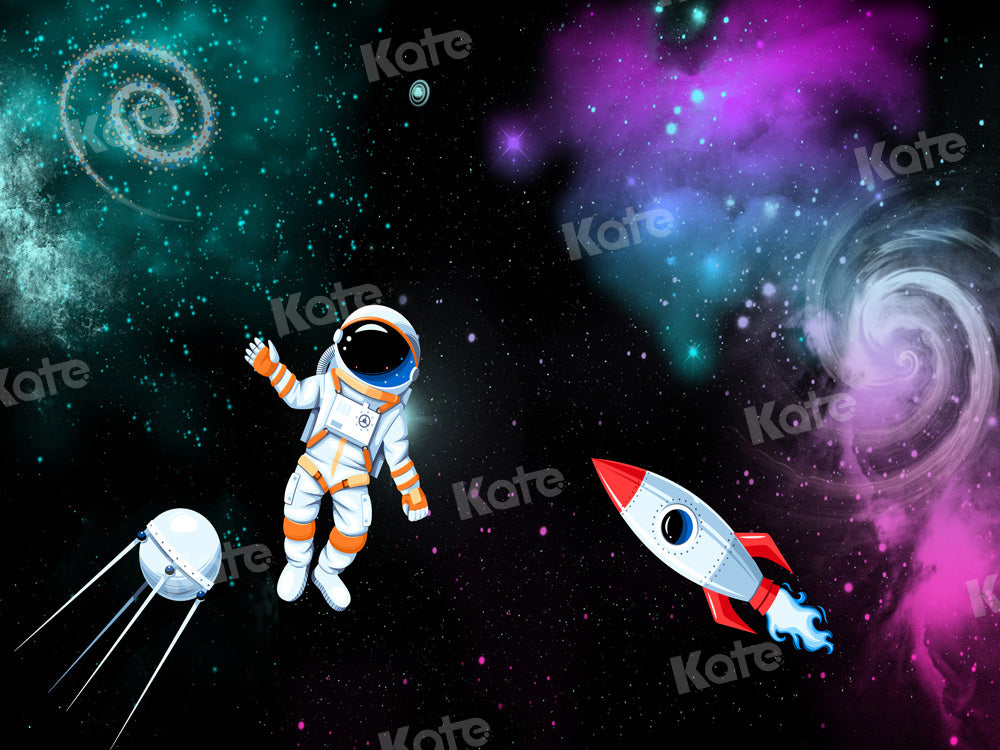 Kate宇宙飛行士銀河航空機夜空子供の背景Emetselchデザイン
