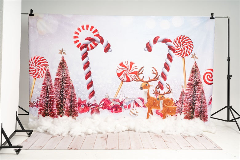 Kateクリスマスキャンヂイー雪ホットココエルクの背景