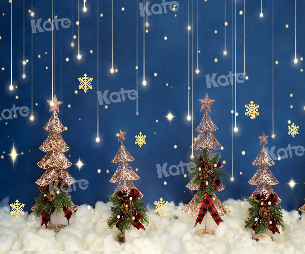 Kateクリスマスの背景ツリースノースタークラウドEmetselchデザイン