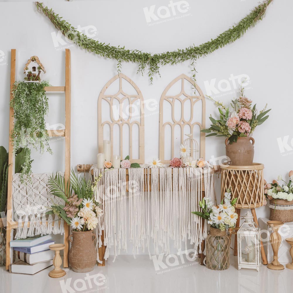 Kate 春のボヘミアン ハワイアン スタイルの背景