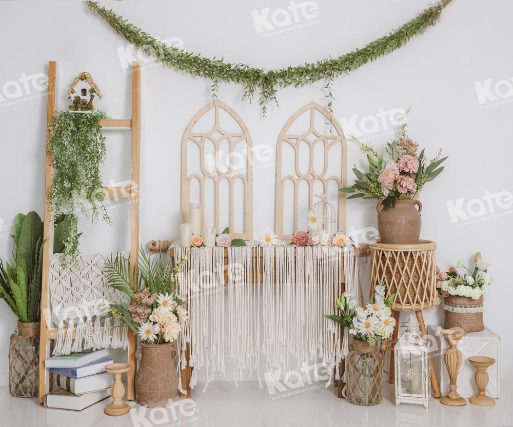 Kate 春のボヘミアン ハワイアン スタイルの背景