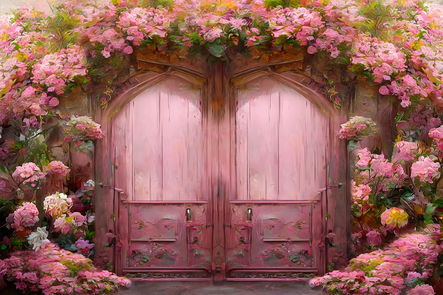 Kate 写真のための油絵の春花の家の背景