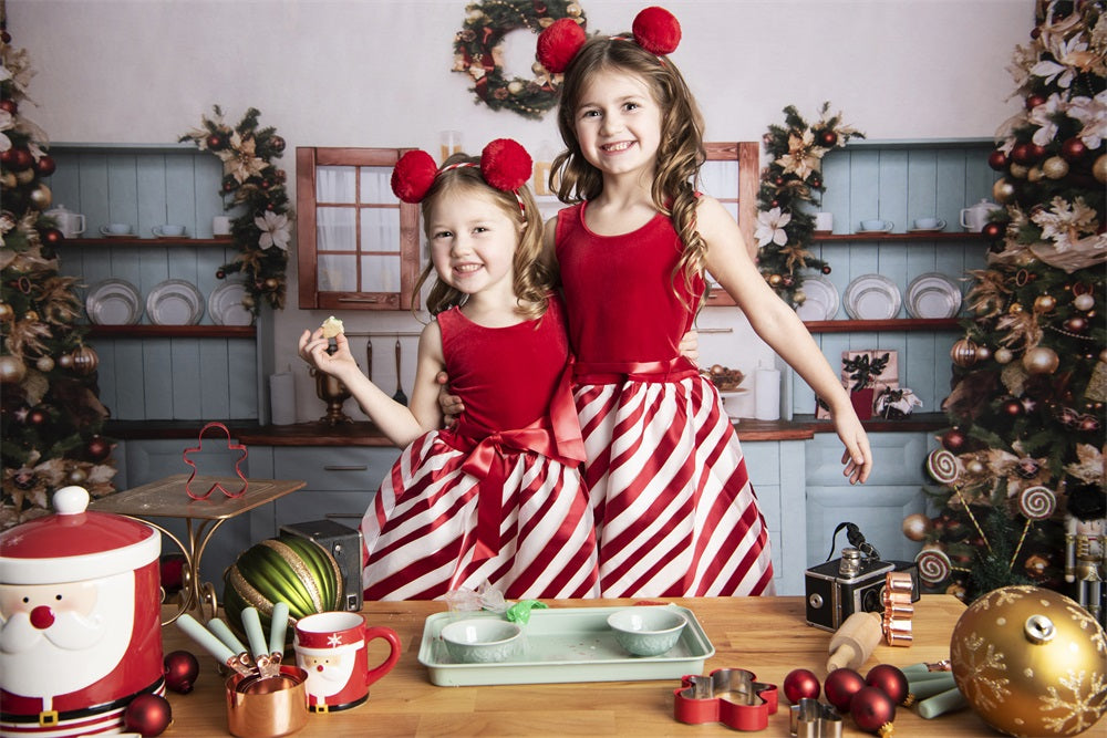写真撮影のためのkateクリスマスクローゼットの背景青