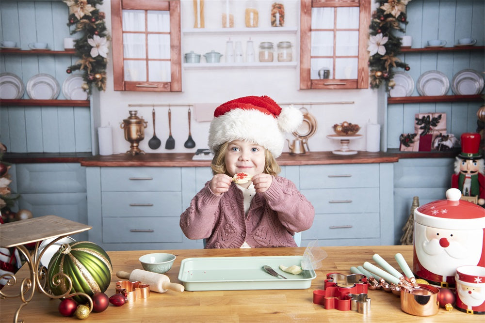 写真撮影のためのkateクリスマスクローゼットの背景青
