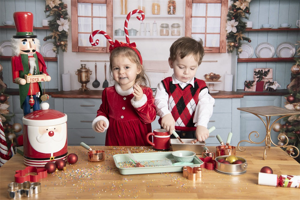 写真撮影のためのkateクリスマスクローゼットの背景青