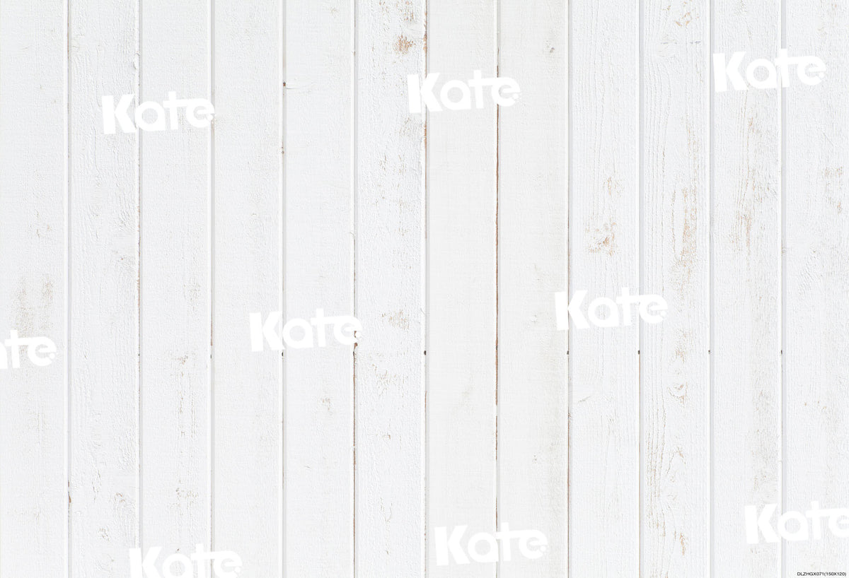 Kate ホワイトウッドラバーフローリングマット
