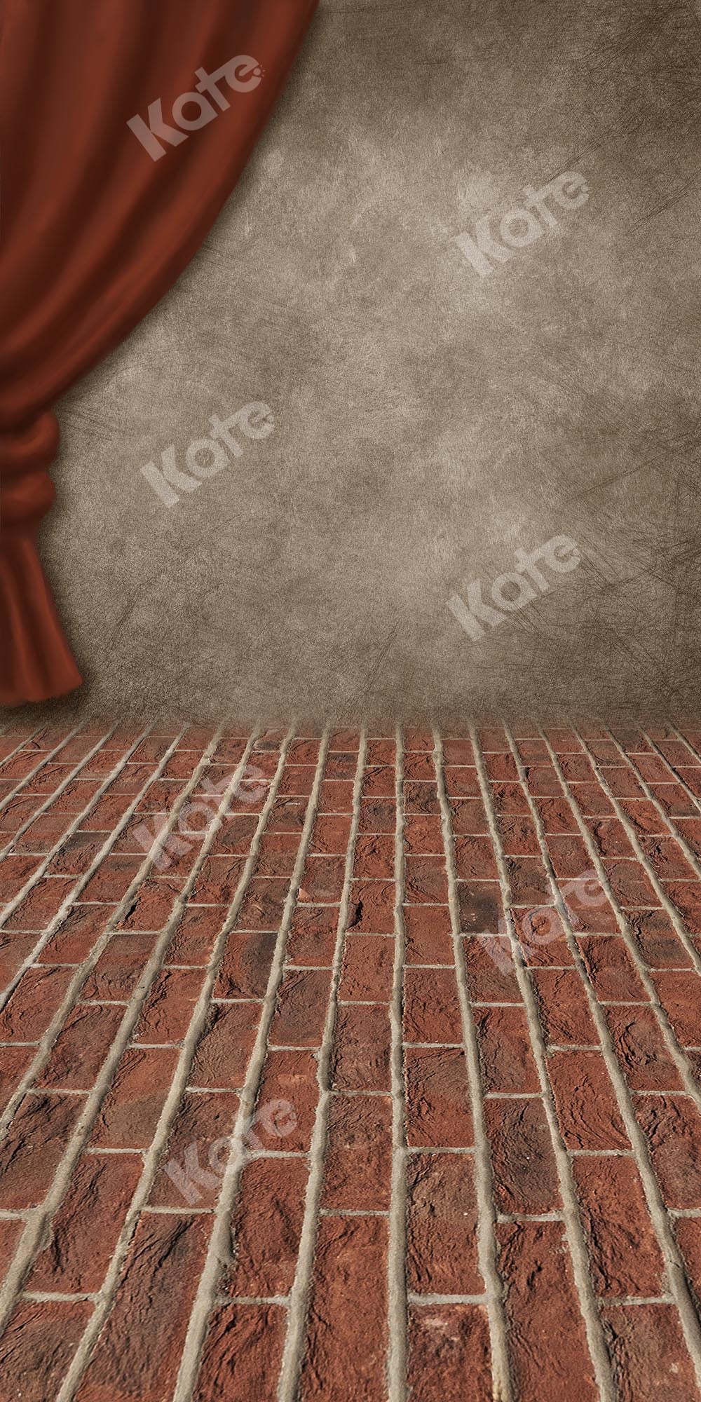 kateスプライシングレトロなステージれんが床背景