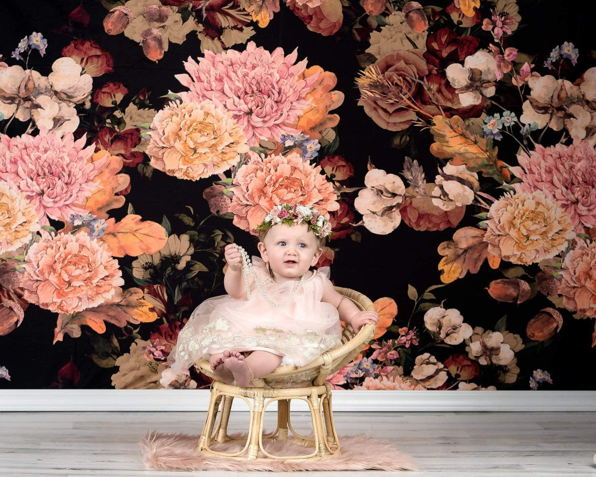 Kateヴィンテージファインアート花の背景JS写真撮影