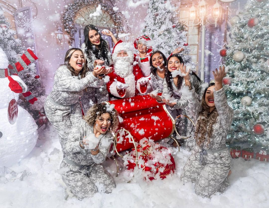 Kate 雪のクリスマスツリーの背景正面玄関