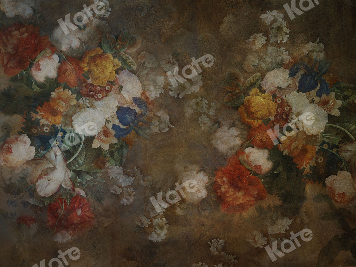 Kate 写真撮影のためのファインアートレトロフローラル背景